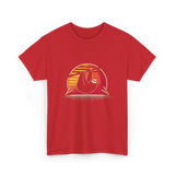 Sloth Vintage Animal Lover T-Shirt - Red