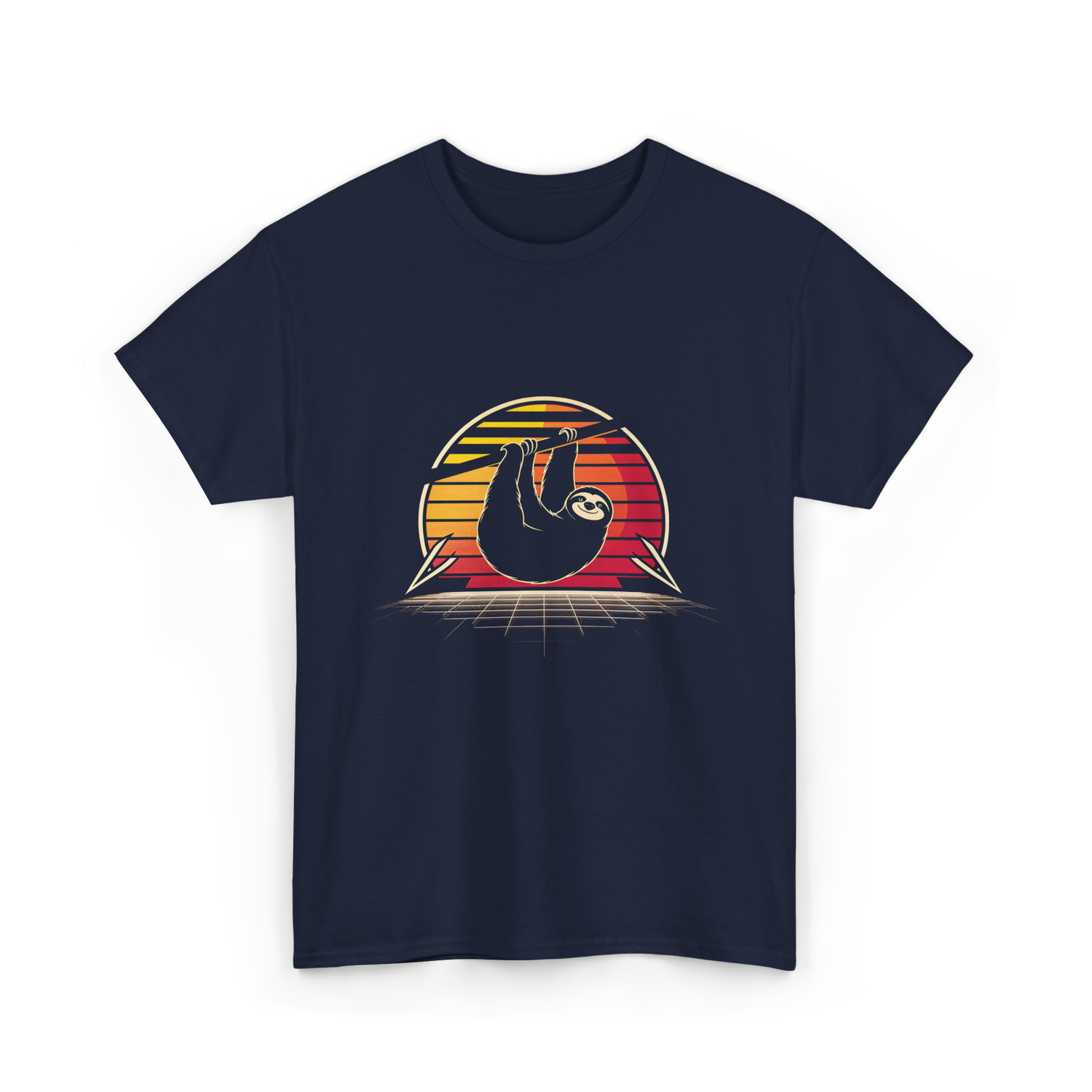 Sloth Vintage Animal Lover T-Shirt - Navy