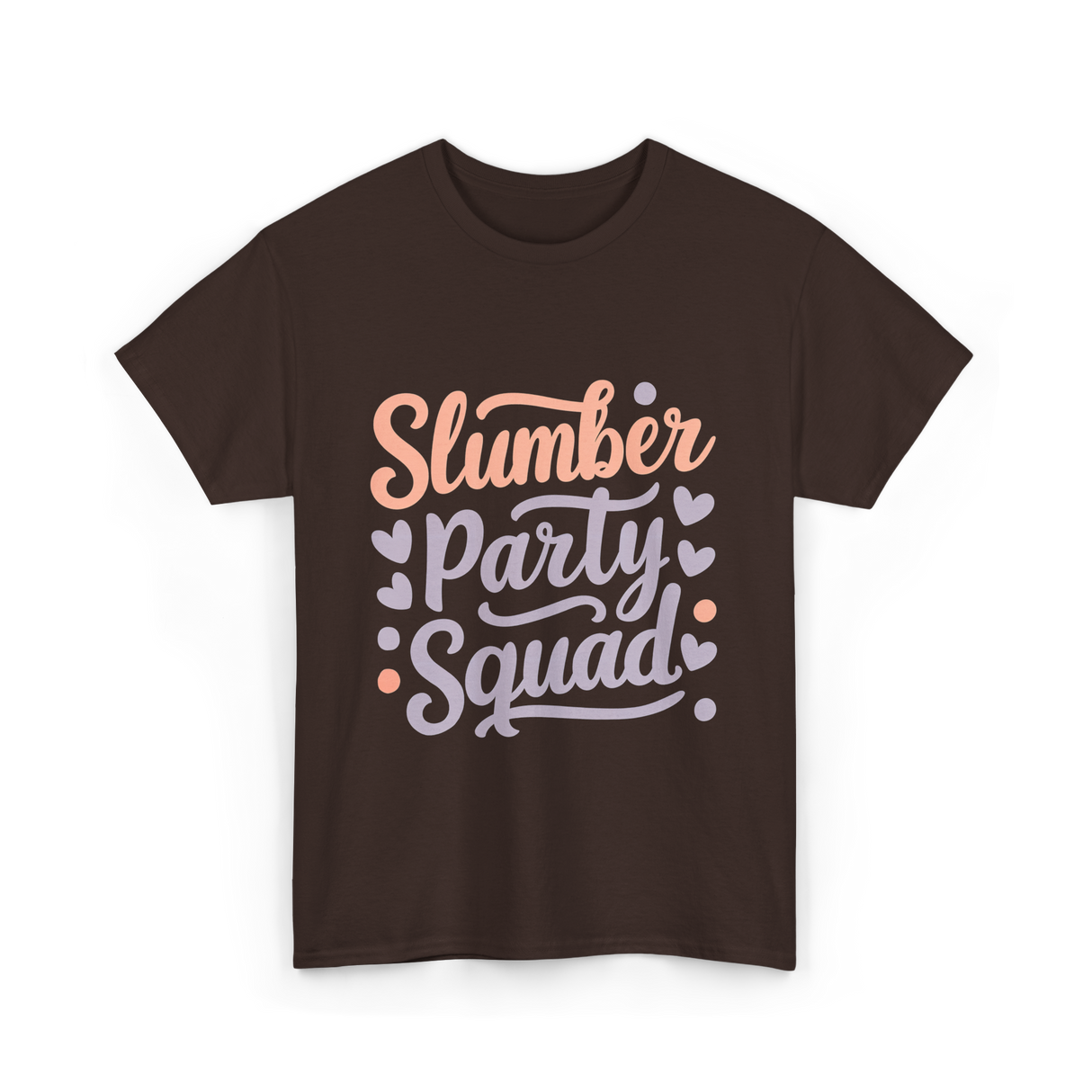 Slumber Party Squad Sleepover T-Shirt - Dark Chocolate