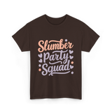 Slumber Party Squad Sleepover T-Shirt - Dark Chocolate