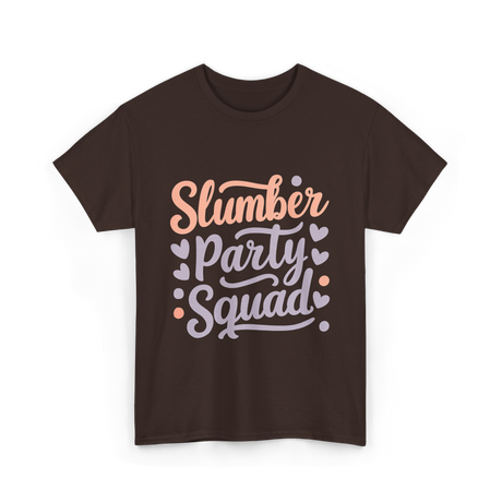 Slumber Party Squad Sleepover T-Shirt - Dark Chocolate