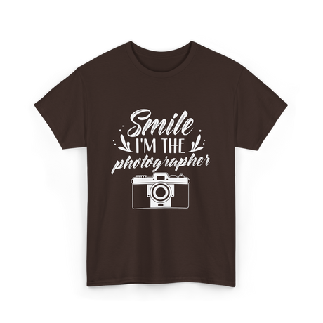 Smile I'm The Photographer Photography T-Shirt - Dark Chocolate