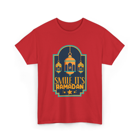 Smile It's Ramadan T-Shirt - Red