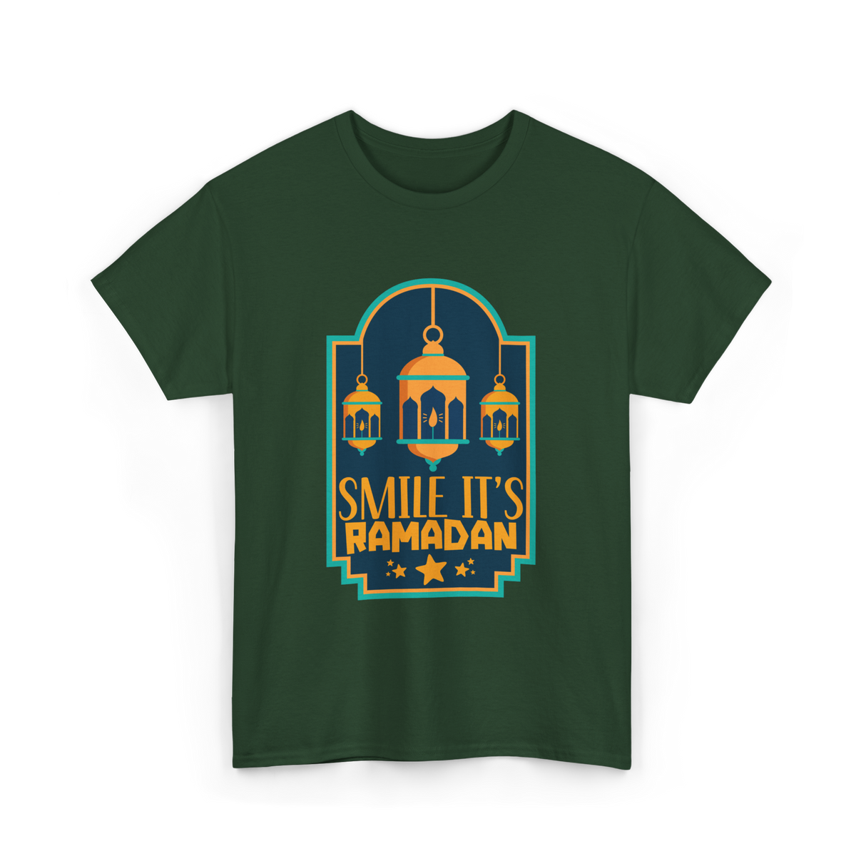 Smile It's Ramadan T-Shirt - Forest Green