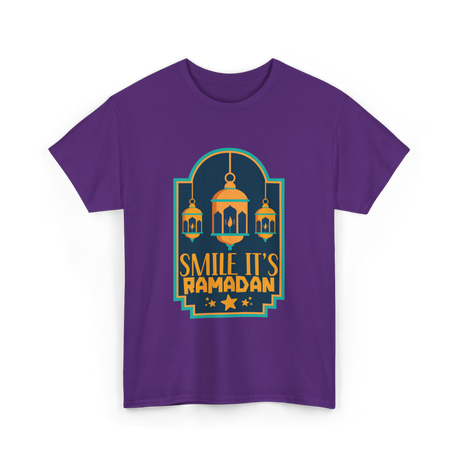 Smile It's Ramadan T-Shirt - Purple