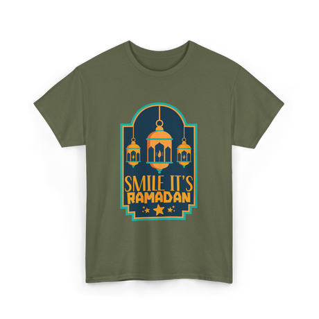 Smile It's Ramadan T-Shirt - Military Green