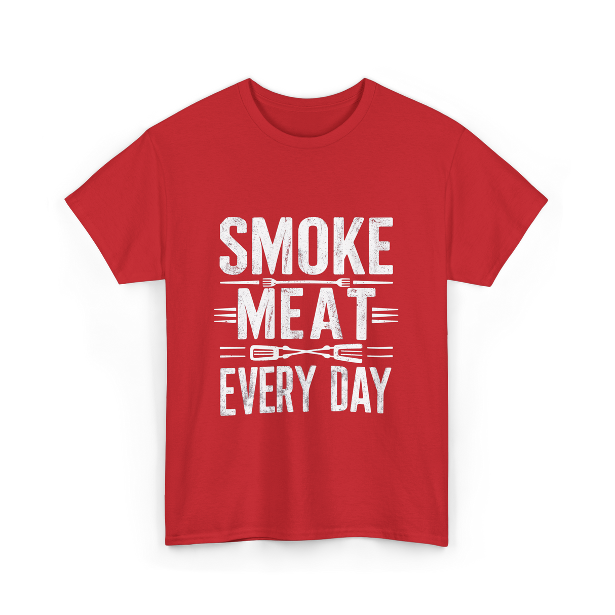 Smoke Meat Every Day Meat T-Shirt - Red