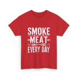 Smoke Meat Every Day Meat T-Shirt - Red