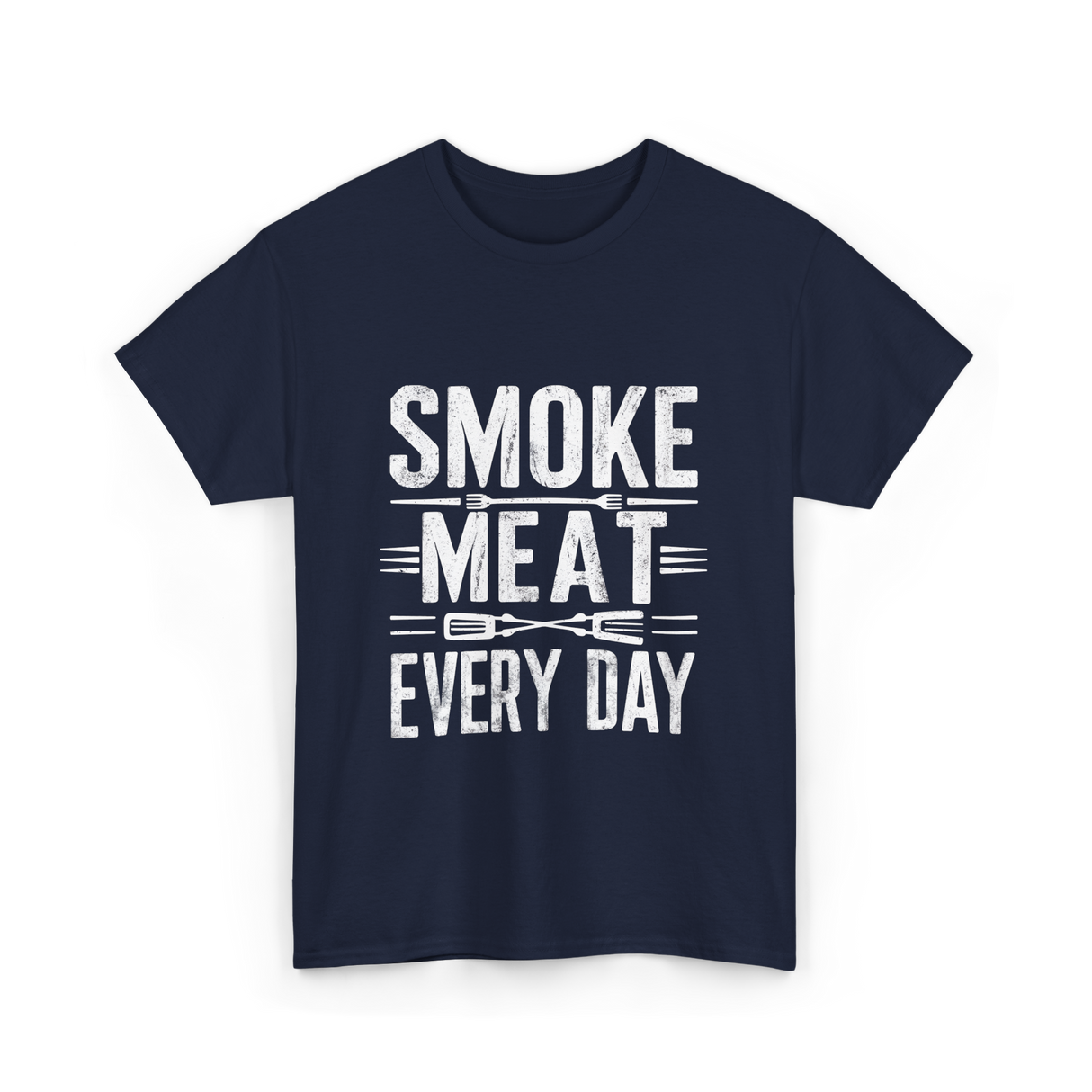 Smoke Meat Every Day Meat T-Shirt - Navy