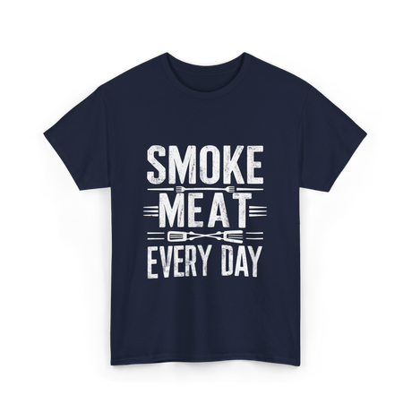 Smoke Meat Every Day Meat T-Shirt - Navy