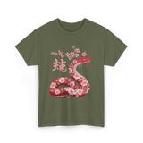 Snake Chinese New Year T-Shirt - Military Green