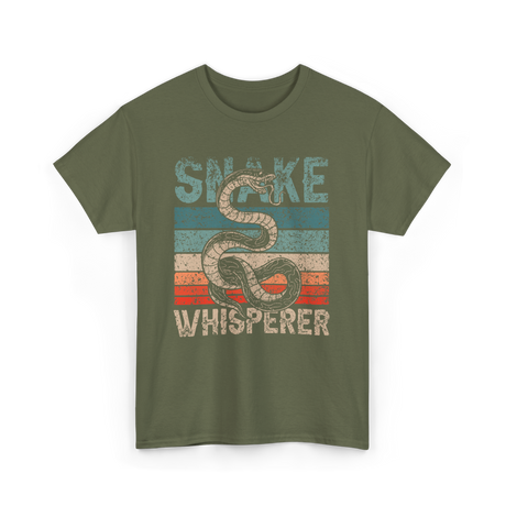 Snake Whisperer Snakes Animal T-Shirt - Military Green