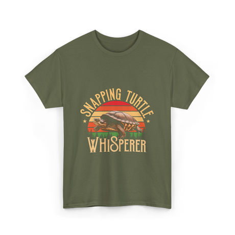 Snapping Turtle Whisperer Snapping Turtle T-Shirt - Military Green