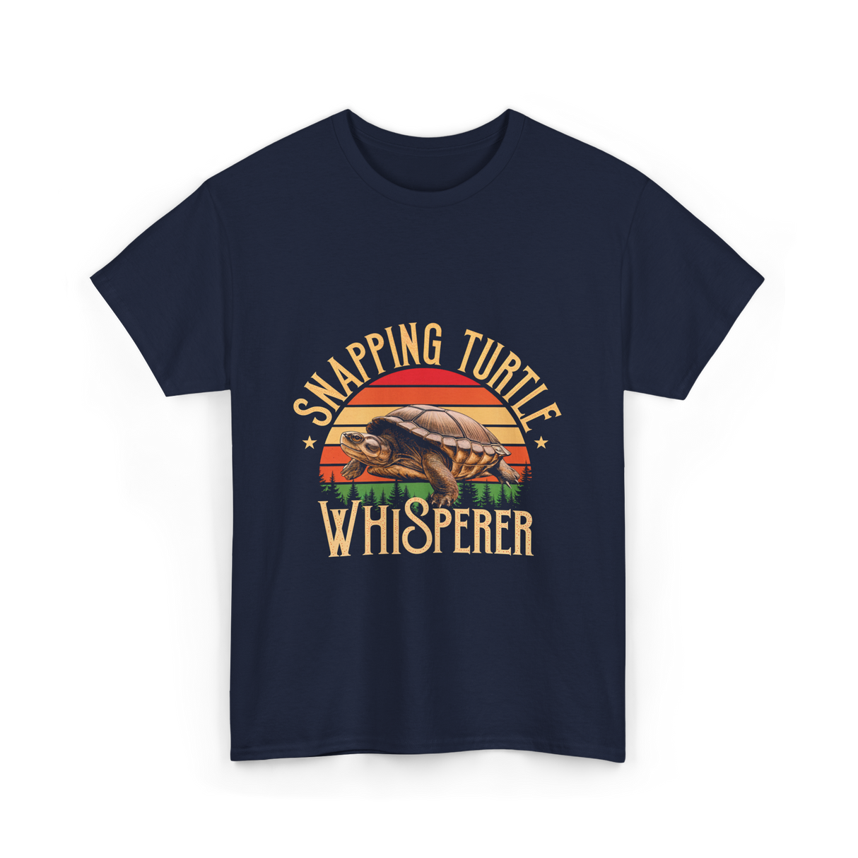 Snapping Turtle Whisperer Snapping Turtle T-Shirt - Navy