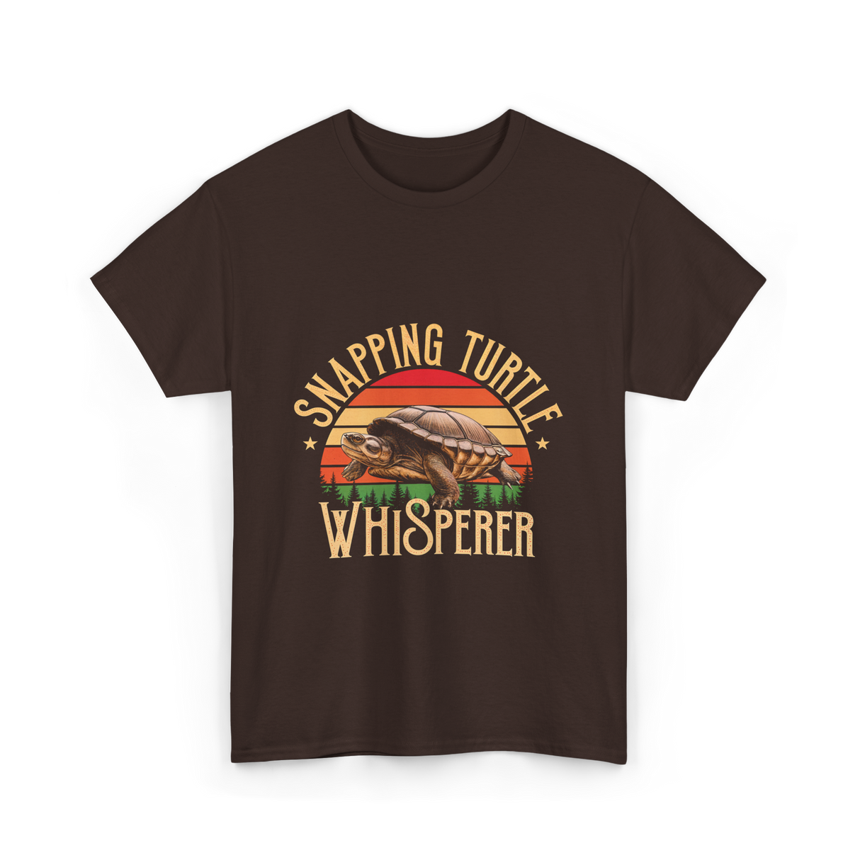 Snapping Turtle Whisperer Snapping Turtle T-Shirt - Dark Chocolate