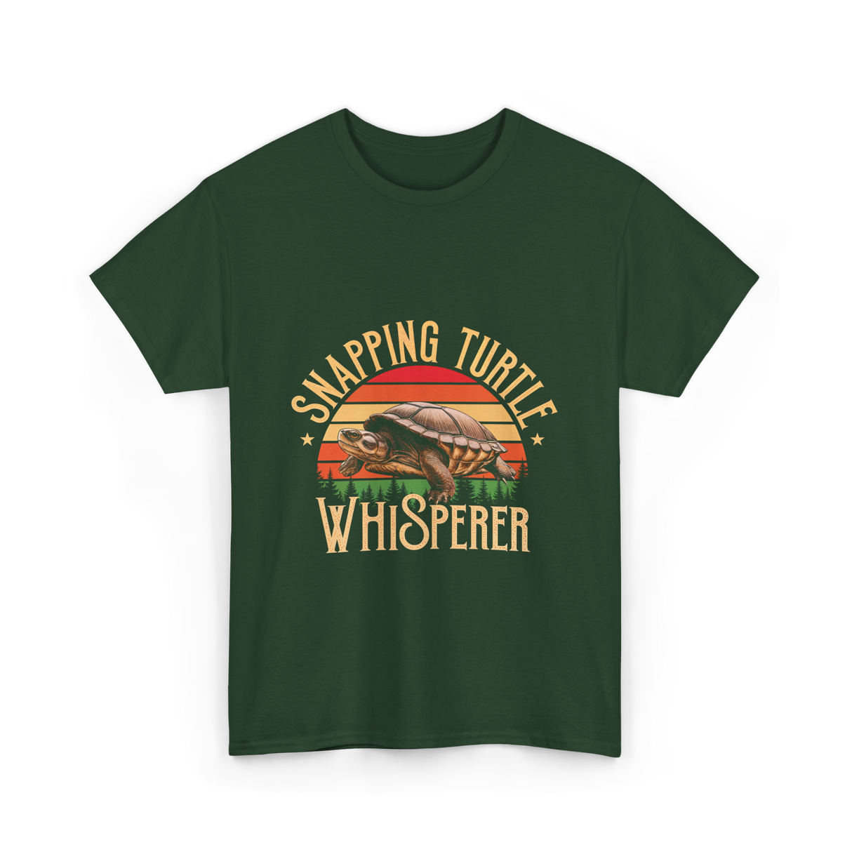 Snapping Turtle Whisperer Snapping Turtle T-Shirt - Forest Green