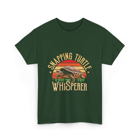 Snapping Turtle Whisperer Snapping Turtle T-Shirt - Forest Green