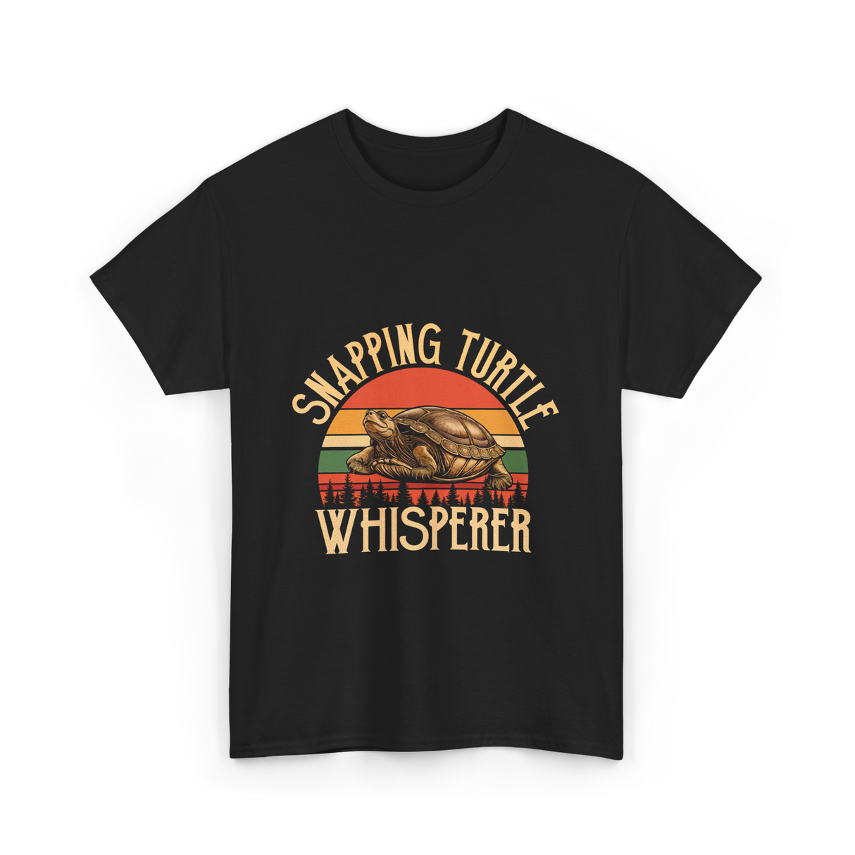 Snapping Turtle Whisperer Turtle Lover T-Shirt - Black