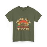 Snapping Turtle Whisperer Turtle Lover T-Shirt - Military Green