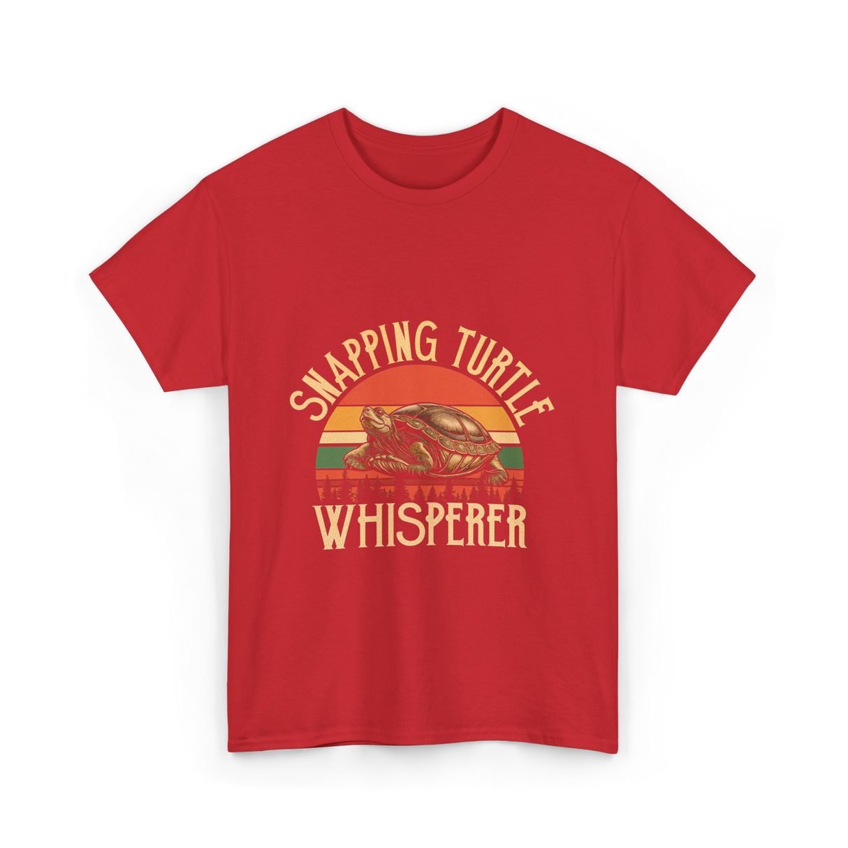 Snapping Turtle Whisperer Turtle Lover T-Shirt - Red