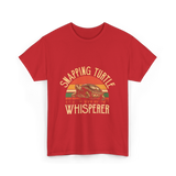 Snapping Turtle Whisperer Turtle Lover T-Shirt - Red