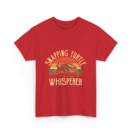 Snapping Turtle Whisperer Turtle Lover T-Shirt - Red