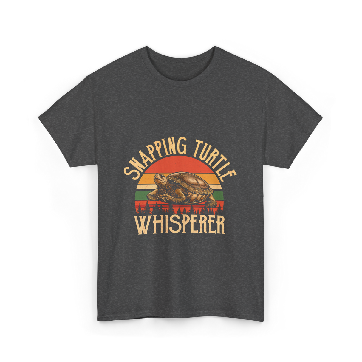 Snapping Turtle Whisperer Turtle Lover T-Shirt - Dark Heather