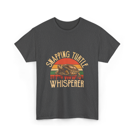 Snapping Turtle Whisperer Turtle Lover T-Shirt - Dark Heather