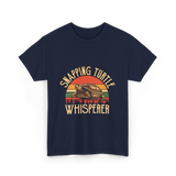 Snapping Turtle Whisperer Turtle Lover T-Shirt - Navy