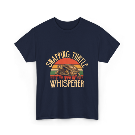 Snapping Turtle Whisperer Turtle Lover T-Shirt - Navy