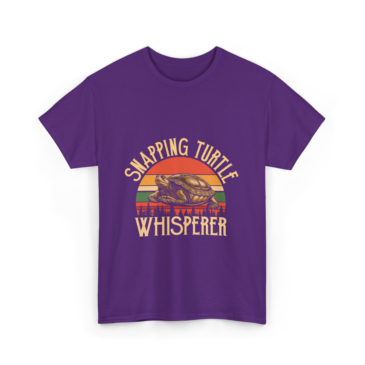 Snapping Turtle Whisperer Turtle Lover T-Shirt - Purple