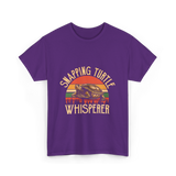 Snapping Turtle Whisperer Turtle Lover T-Shirt - Purple