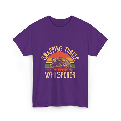 Snapping Turtle Whisperer Turtle Lover T-Shirt - Purple