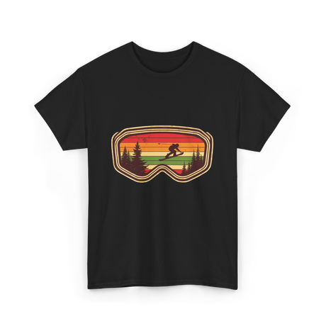 Snowboard Goggles Retro Adventure T-Shirt - Black