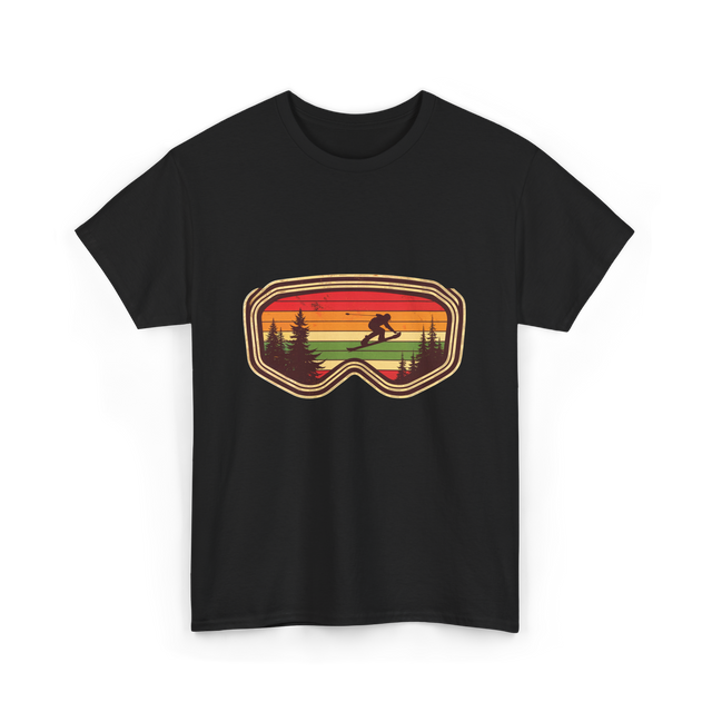 Snowboard Goggles Retro Adventure T-Shirt - Black