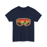 Snowboard Goggles Retro Adventure T-Shirt - Navy