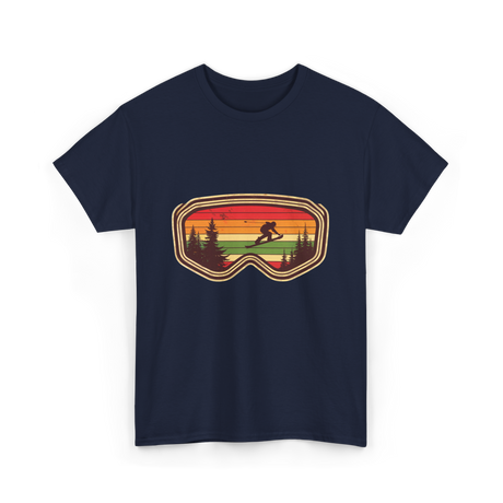 Snowboard Goggles Retro Adventure T-Shirt - Navy