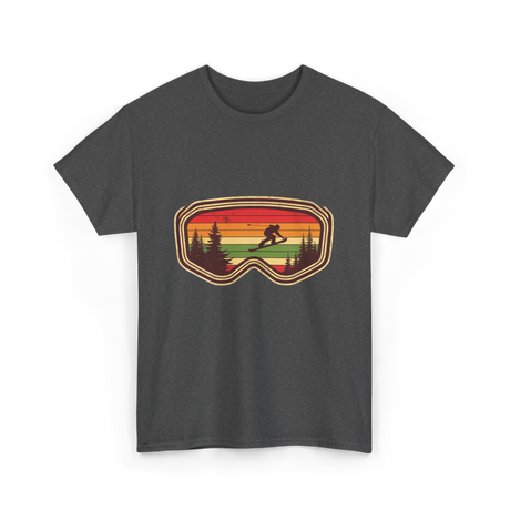 Snowboard Goggles Retro Adventure T-Shirt - Dark Heather