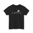 Snowboard Heartbeat Snowboarding T-Shirt - Black