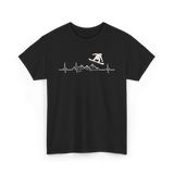 Snowboard Heartbeat Snowboarding T-Shirt - Black