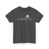 Snowboard Heartbeat Snowboarding T-Shirt - Dark Heather