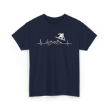 Snowboard Heartbeat Snowboarding T-Shirt - Navy