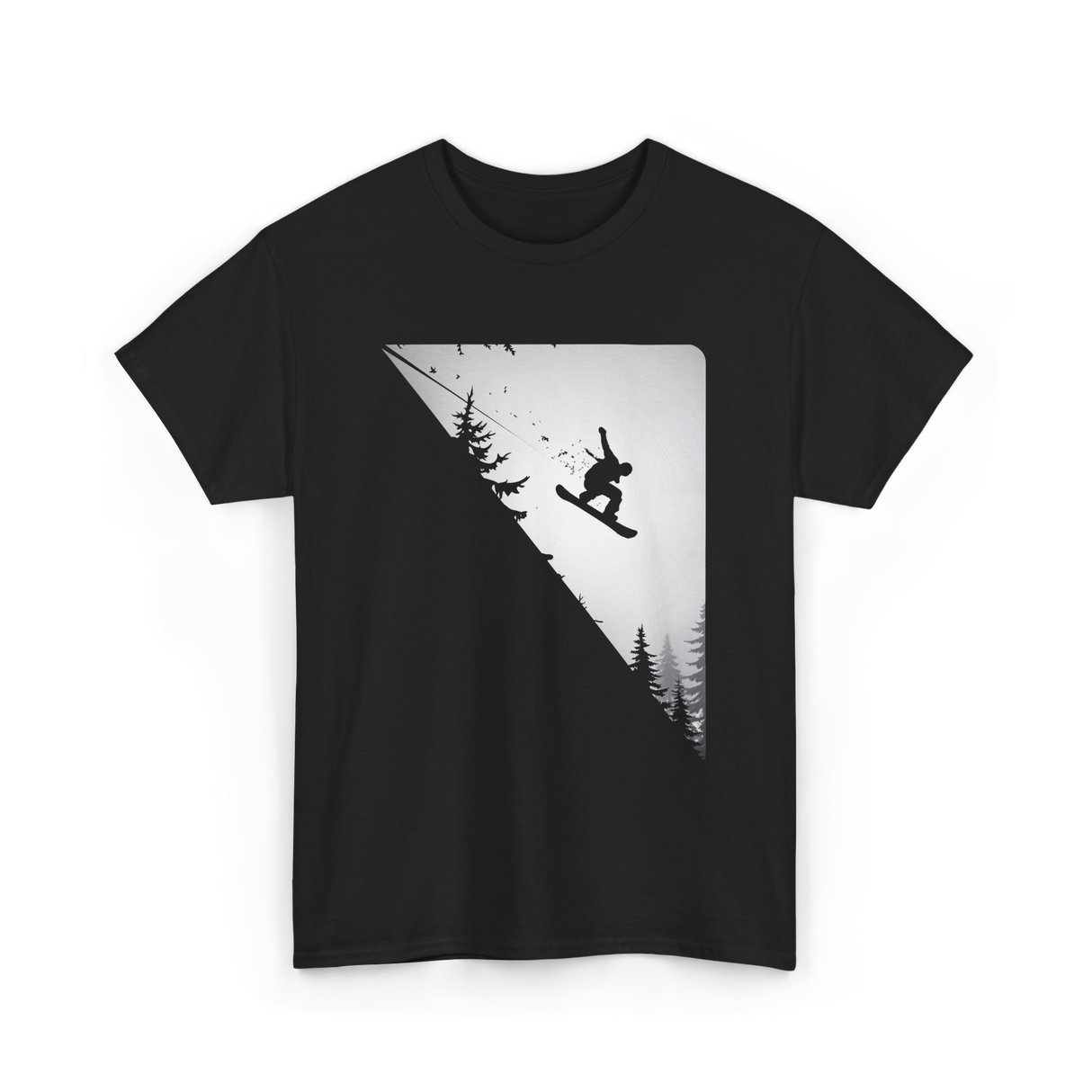 Snowboarder Jumping Snowboarding Adventure T-Shirt - Black