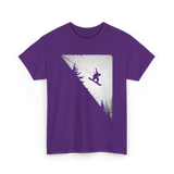 Snowboarder Jumping Snowboarding Adventure T-Shirt - Purple