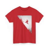 Snowboarder Jumping Snowboarding Adventure T-Shirt - Red