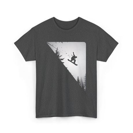 Snowboarder Jumping Snowboarding Adventure T-Shirt - Dark Heather