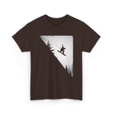 Snowboarder Jumping Snowboarding Adventure T-Shirt - Dark Chocolate