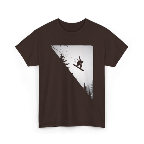 Snowboarder Jumping Snowboarding Adventure T-Shirt - Dark Chocolate