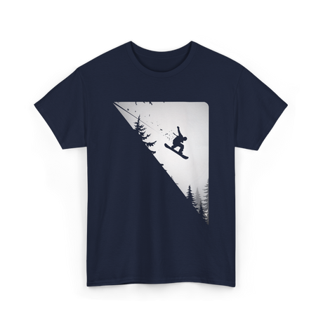 Snowboarder Jumping Snowboarding Adventure T-Shirt - Navy