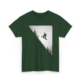 Snowboarder Jumping Snowboarding Adventure T-Shirt - Forest Green